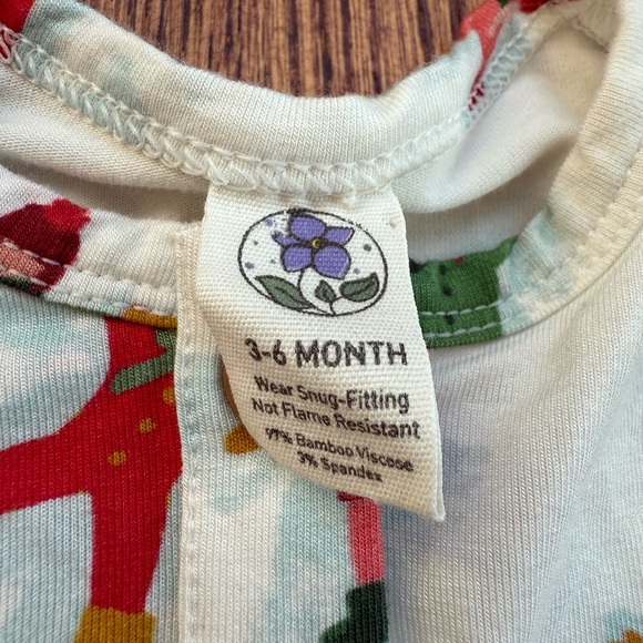 Larkspur Bamboo Snow Angels Romper 3-6 Months - Picture 6 of 6